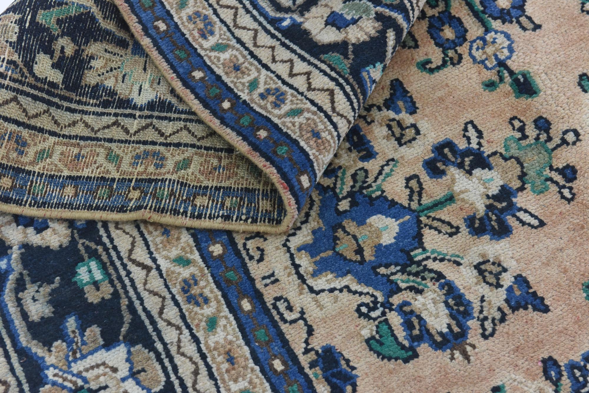 9' x 12' Hand Knotted Ultra Vintage Persian Wool Rug