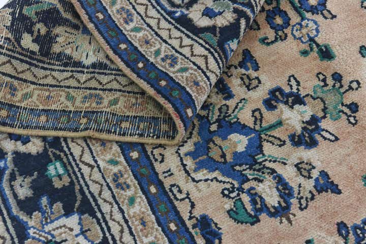9' x 12' Hand Knotted Ultra Vintage Persian Wool Rug