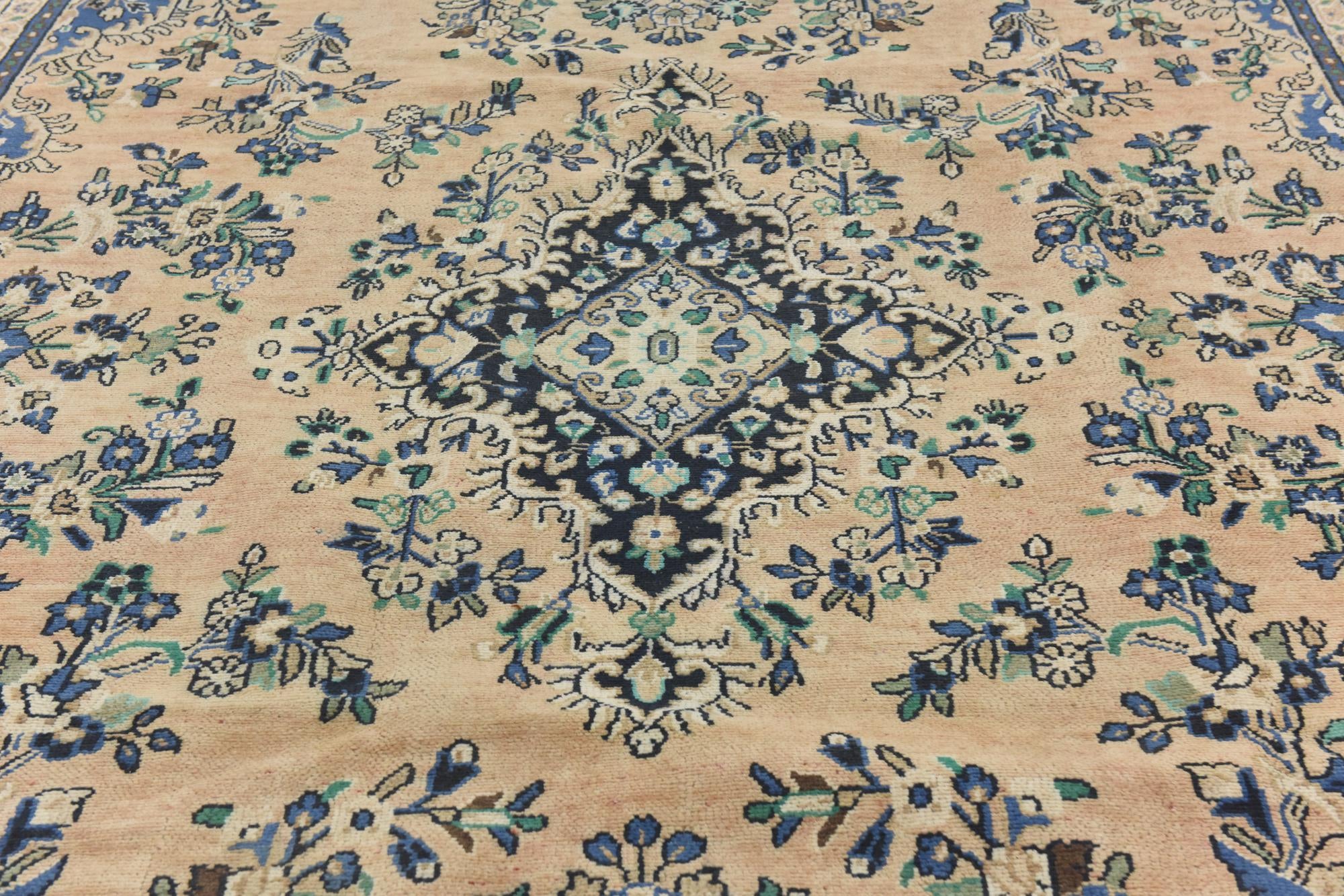 9' x 12' Hand Knotted Ultra Vintage Persian Wool Rug
