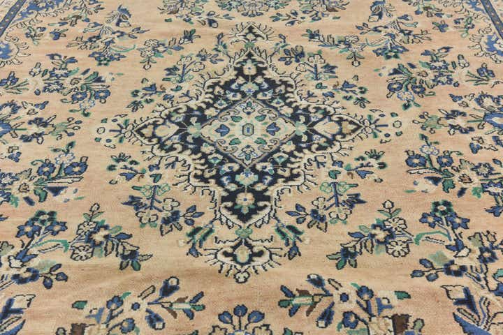9' x 12' Hand Knotted Ultra Vintage Persian Wool Rug