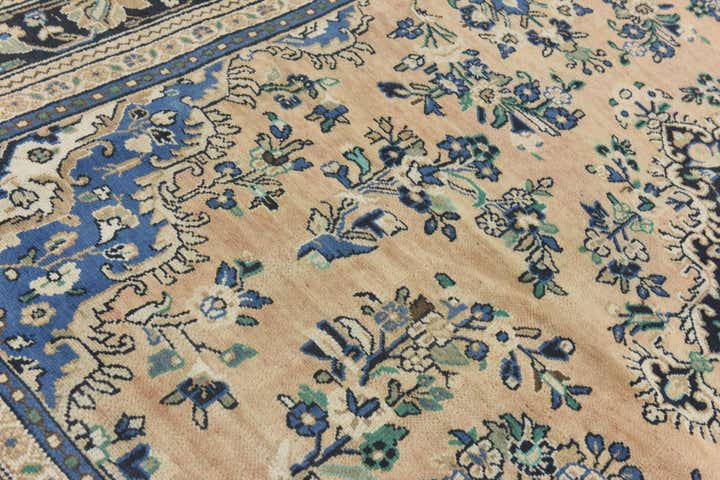 9' x 12' Hand Knotted Ultra Vintage Persian Wool Rug