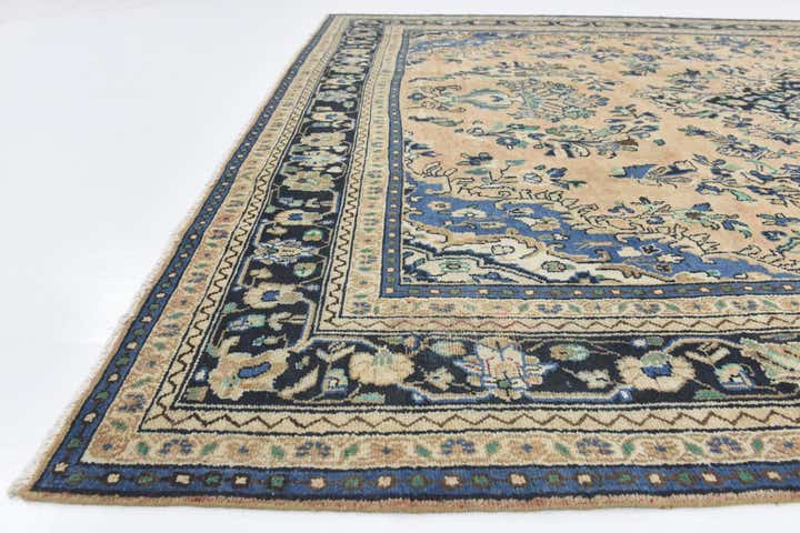 9' x 12' Hand Knotted Ultra Vintage Persian Wool Rug