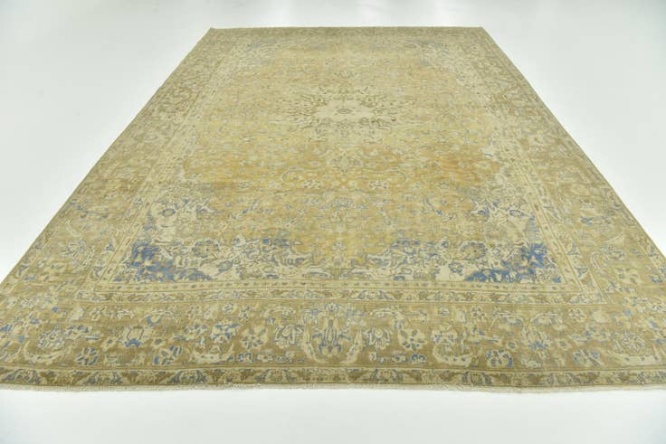 Detail image of 9' 1 x 13' 7 Hand Knotted Ultra Vintage Persian Wool Rug