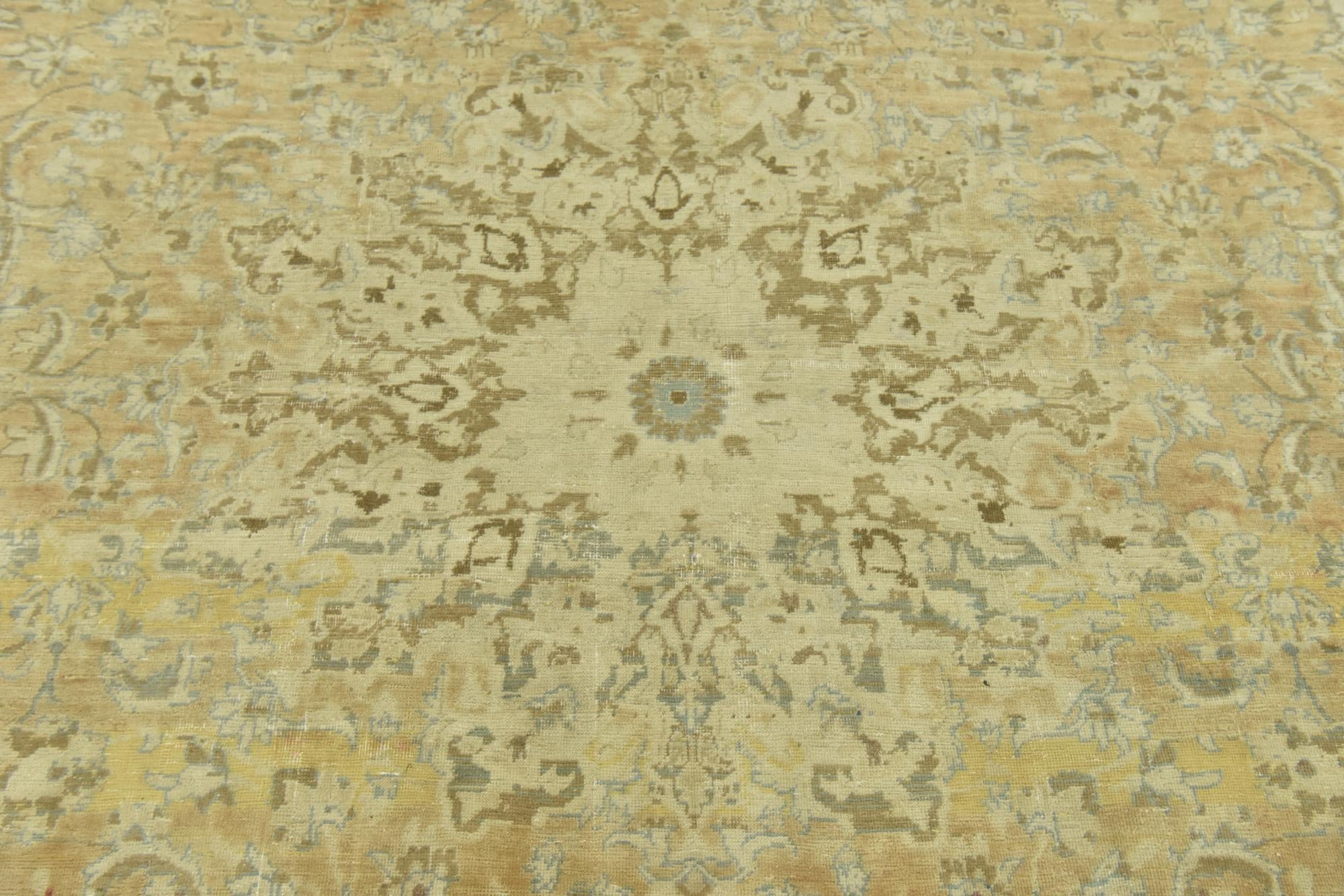 9' 1 x 13' 7 Hand Knotted Ultra Vintage Persian Wool Rug