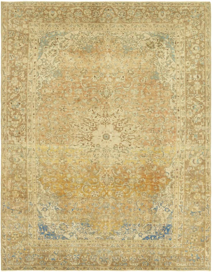 Detail image of 9' 1 x 13' 7 Hand Knotted Ultra Vintage Persian Wool Rug