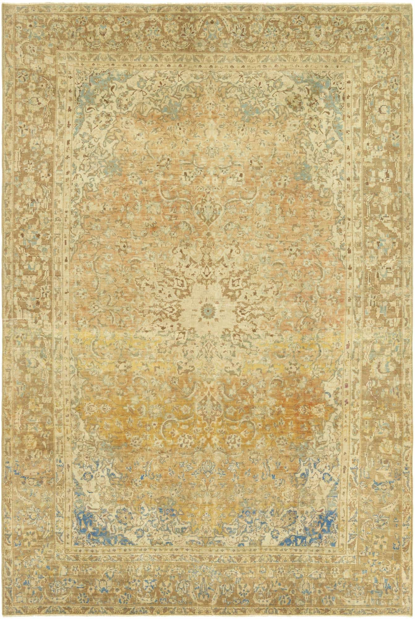 9' 1 x 13' 7 Hand Knotted Ultra Vintage Persian Wool Rug