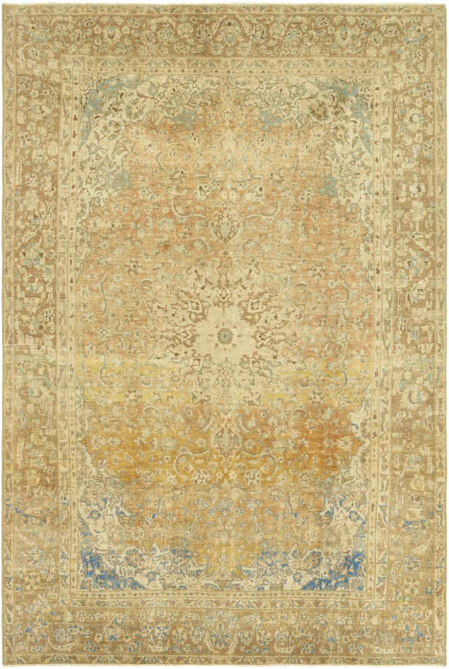 Detail image of 9' 1 x 13' 7 Hand Knotted Ultra Vintage Persian Wool Rug