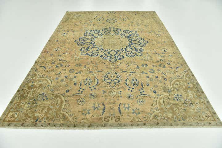 6' 9 x 10' Hand Knotted Ultra Vintage Persian Rug