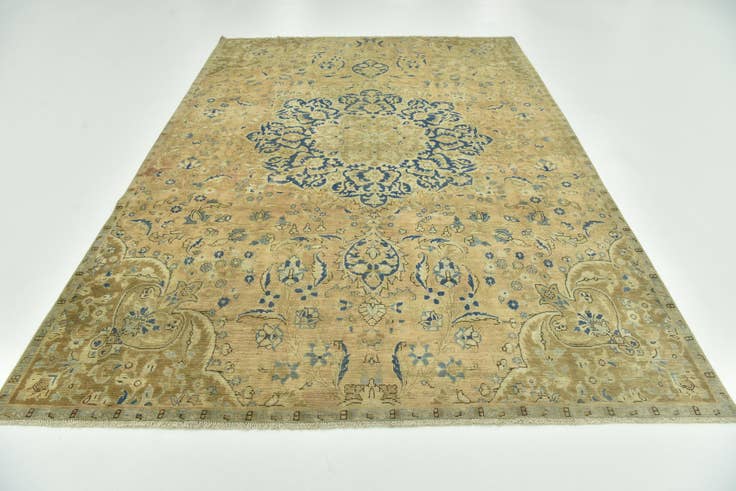 Detail image of 6' 9 x 10' Hand Knotted Ultra Vintage Persian Rug