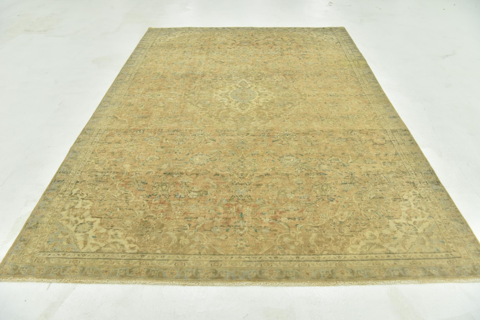 7' x 10' 7 Hand Knotted Ultra Vintage Persian Wool Rug
