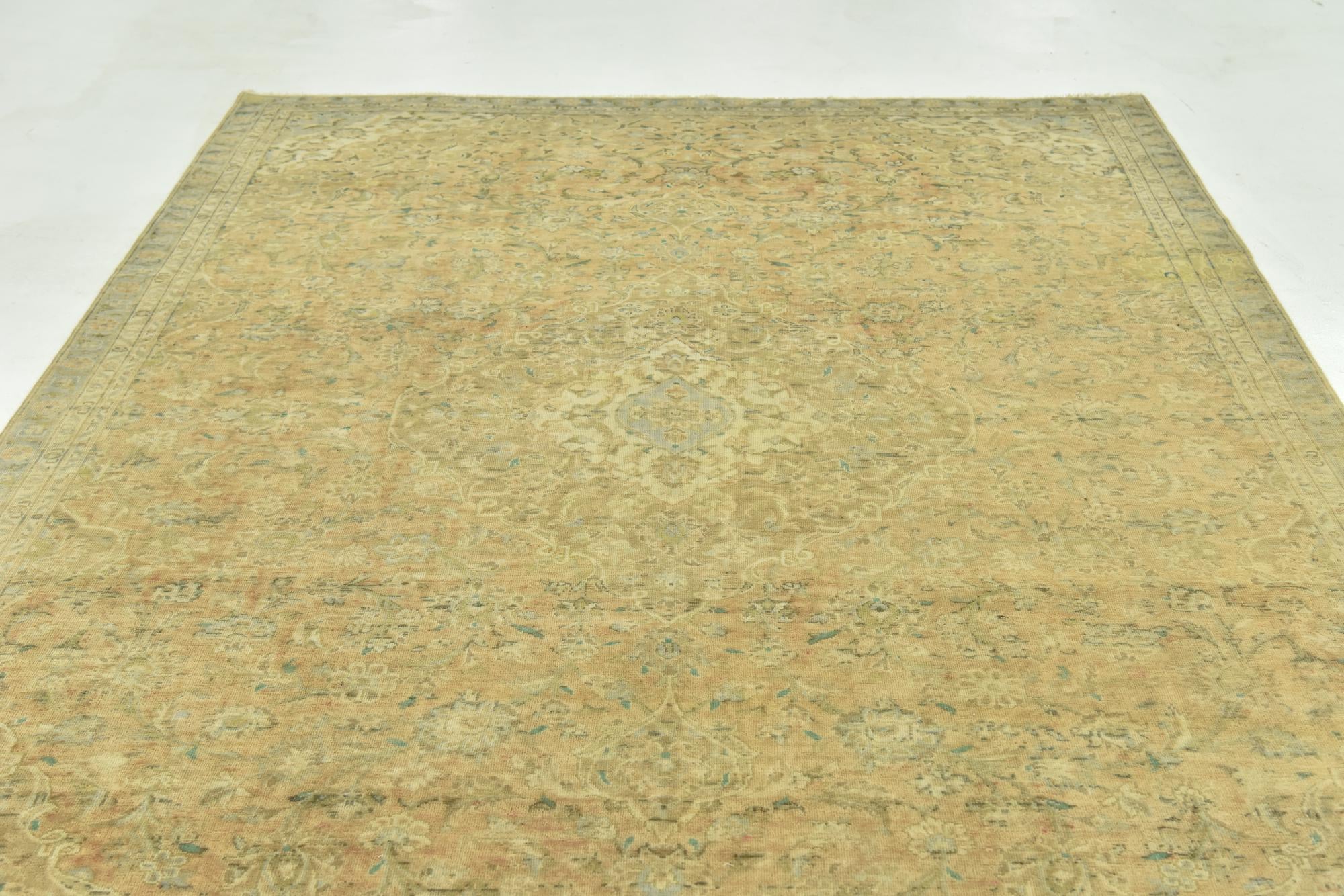 7' x 10' 7 Hand Knotted Ultra Vintage Persian Wool Rug