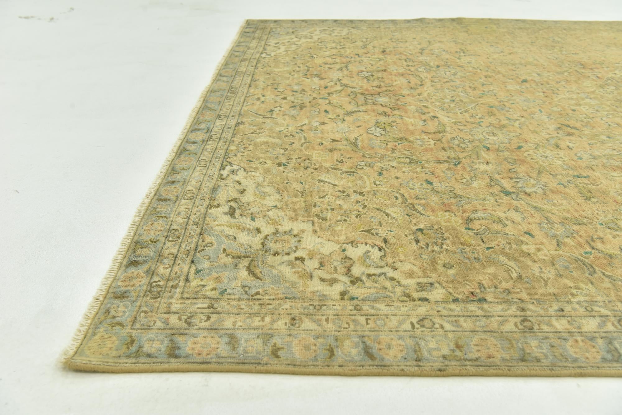 7' x 10' 7 Hand Knotted Ultra Vintage Persian Wool Rug