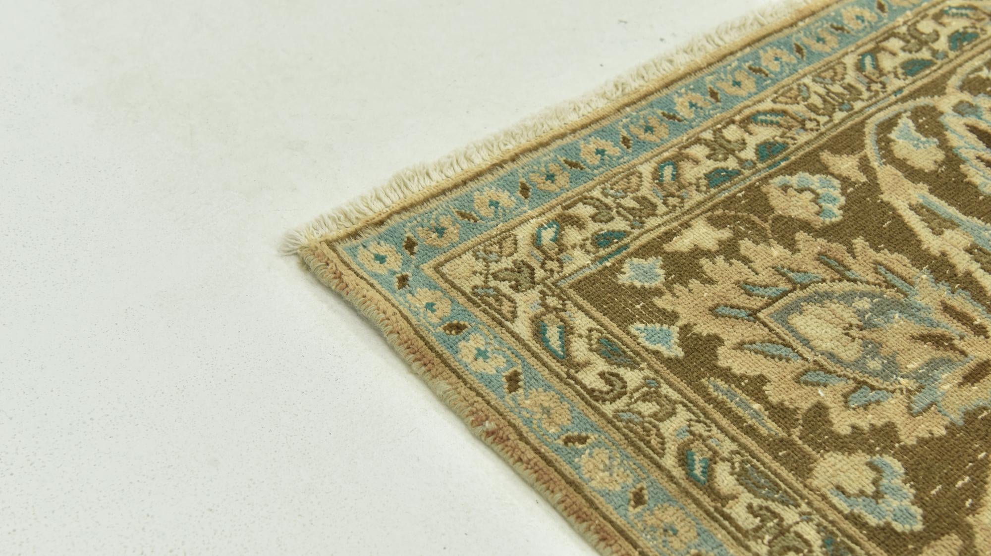 9' 6 x 12' 7 Hand Knotted Ultra Vintage Persian Wool Rug