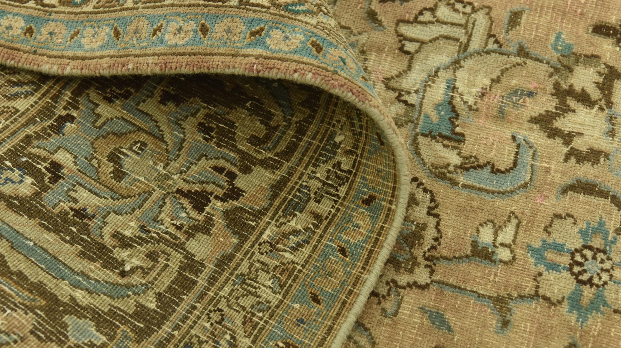 9' 6 x 12' 7 Hand Knotted Ultra Vintage Persian Wool Rug