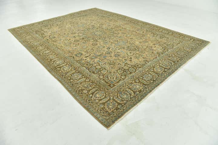 9' 6 x 12' 7 Hand Knotted Ultra Vintage Persian Wool Rug
