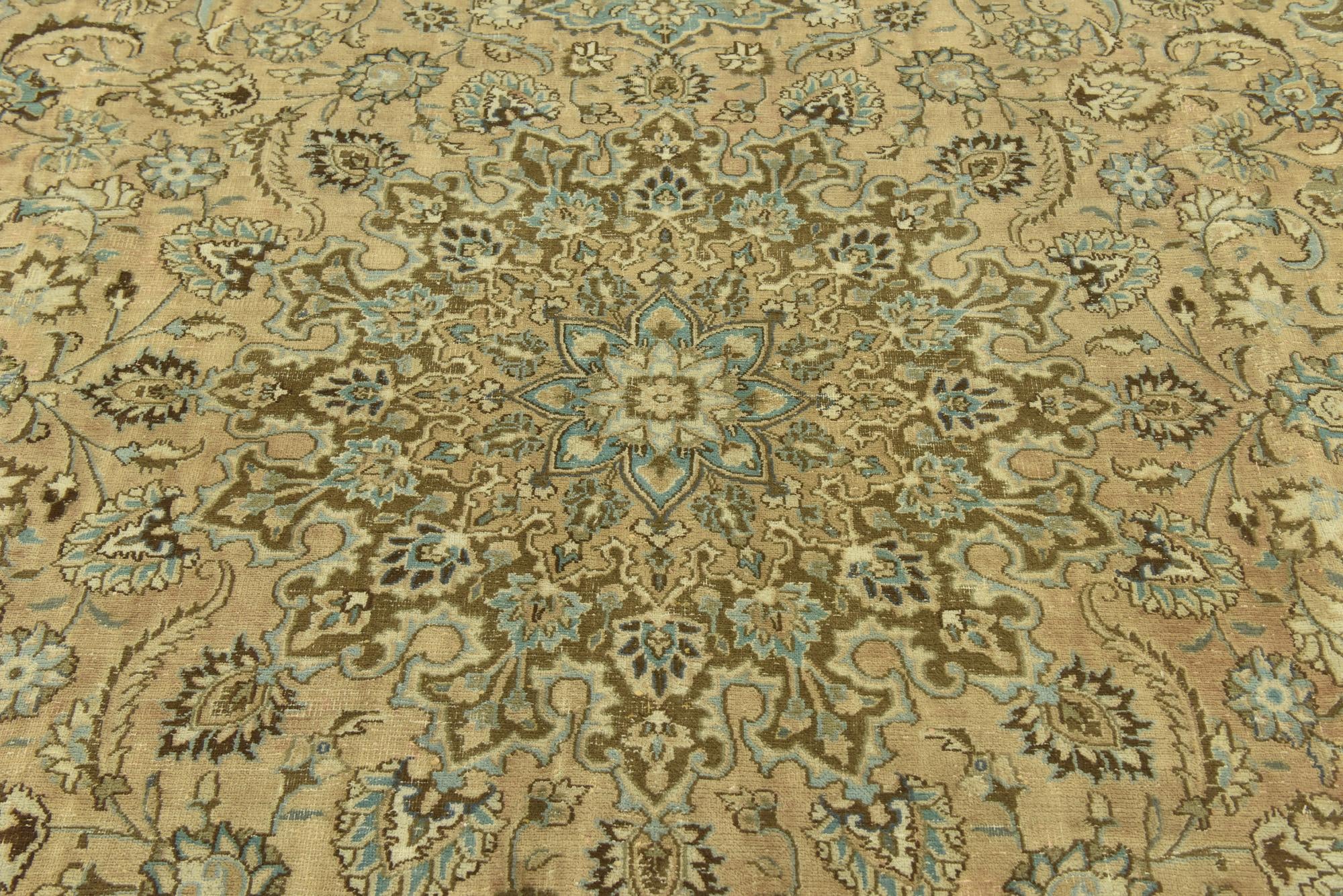 9' 6 x 12' 7 Hand Knotted Ultra Vintage Persian Wool Rug