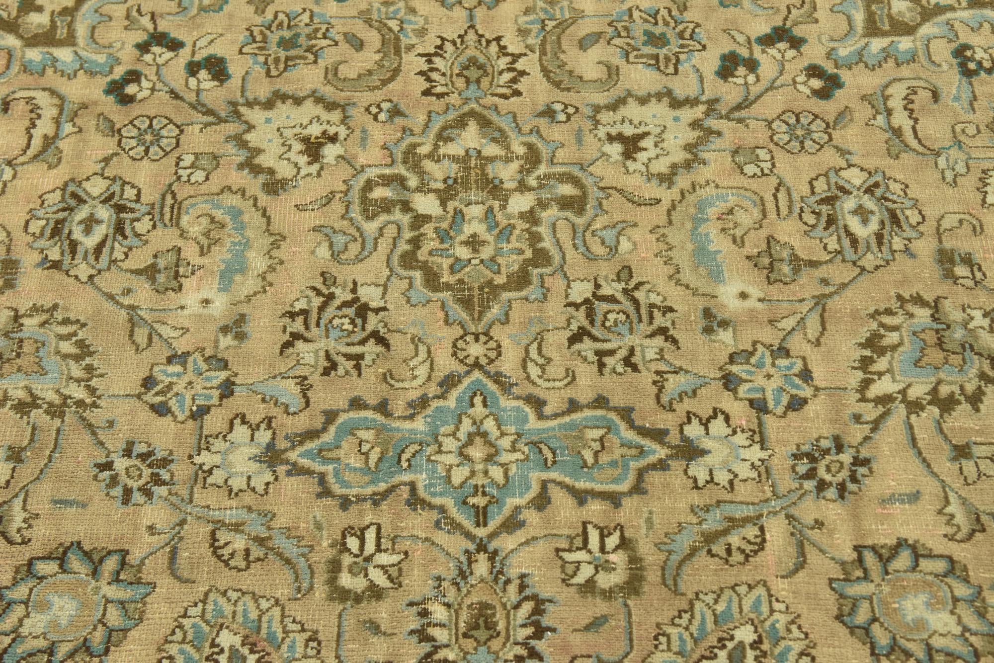 9' 6 x 12' 7 Hand Knotted Ultra Vintage Persian Wool Rug