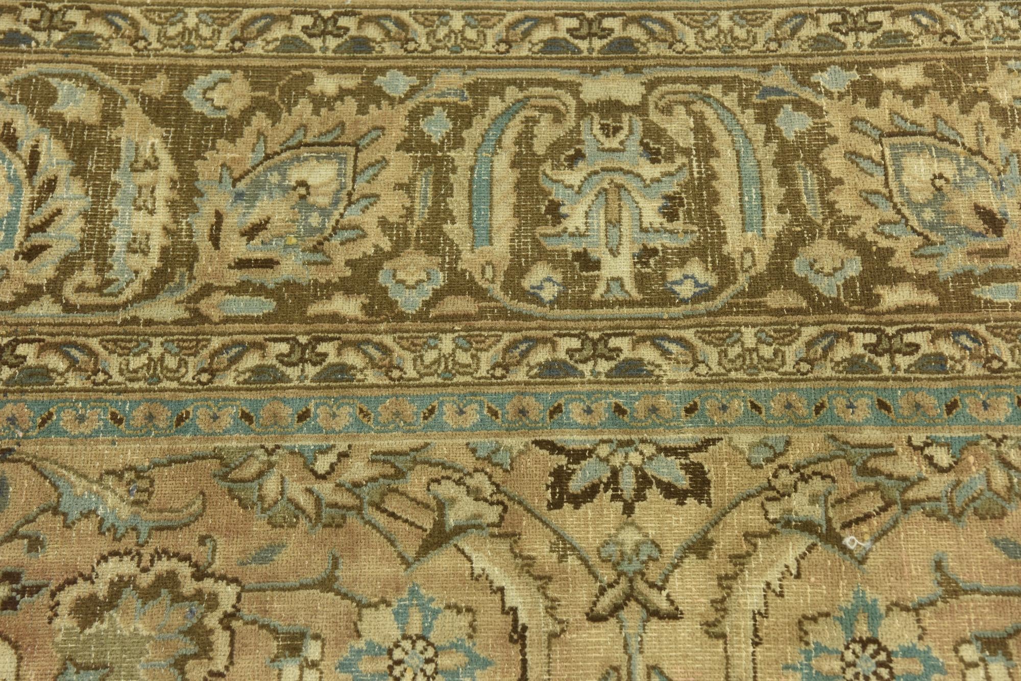 9' 6 x 12' 7 Hand Knotted Ultra Vintage Persian Wool Rug