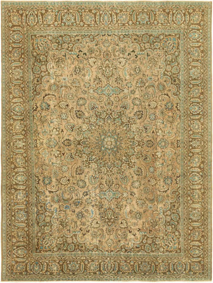 9' 6 x 12' 7 Hand Knotted Ultra Vintage Persian Wool Rug