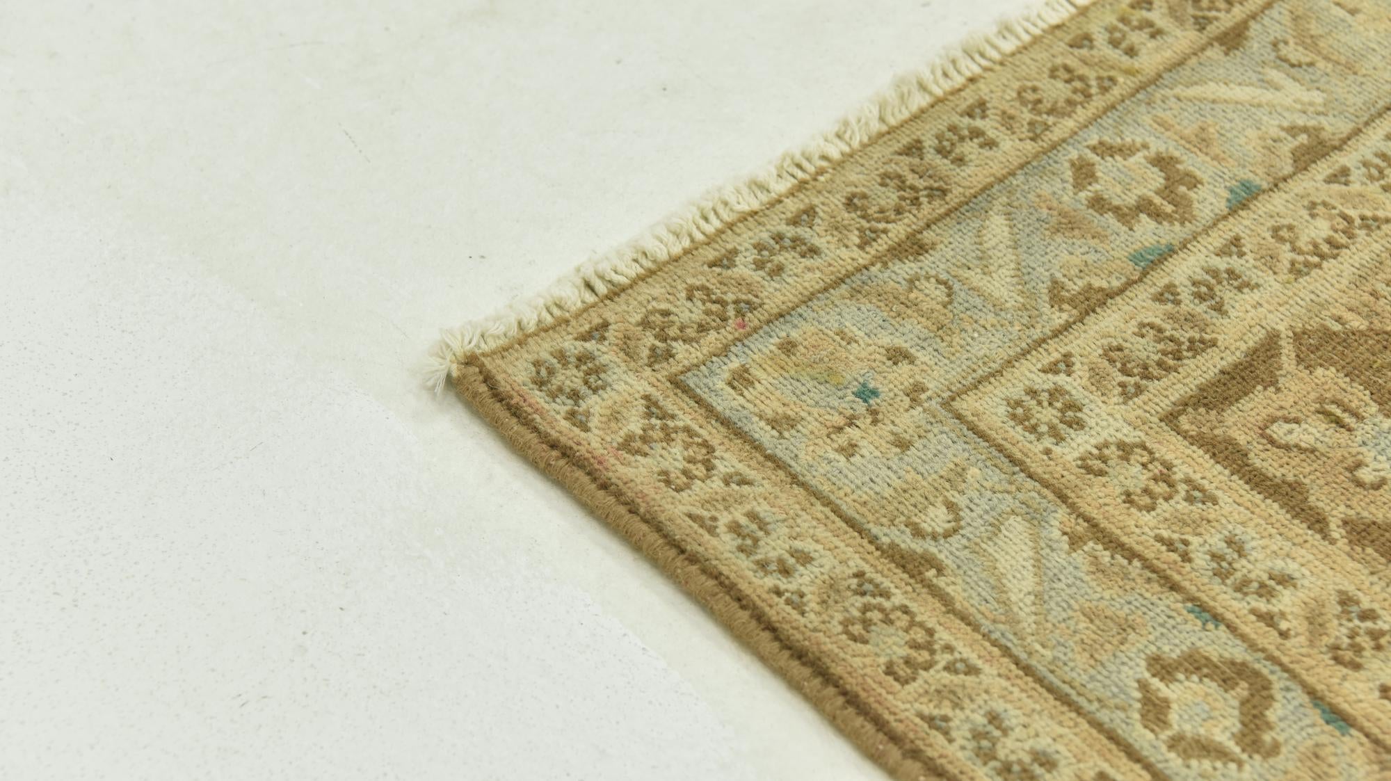 9' 8 x 12' 7 Hand Knotted Ultra Vintage Persian Wool Rug