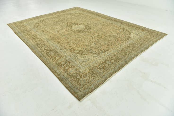 Detail image of 9' 8 x 12' 7 Hand Knotted Ultra Vintage Persian Wool Rug