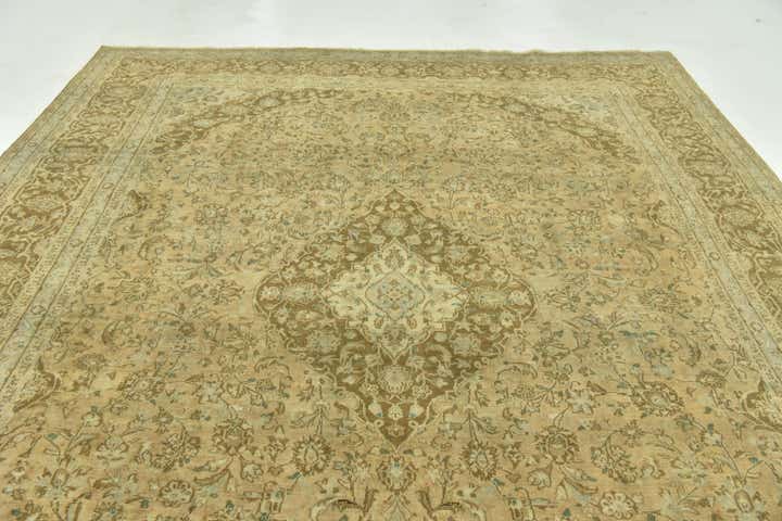 9' 8 x 12' 7 Hand Knotted Ultra Vintage Persian Wool Rug
