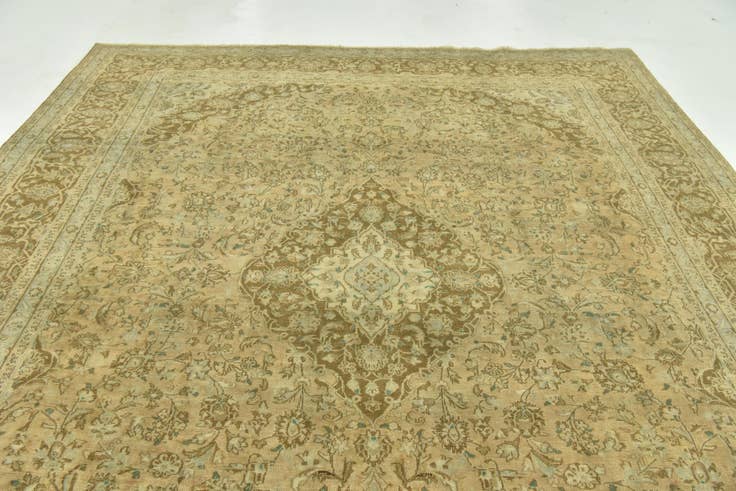 Detail image of 9' 8 x 12' 7 Hand Knotted Ultra Vintage Persian Wool Rug