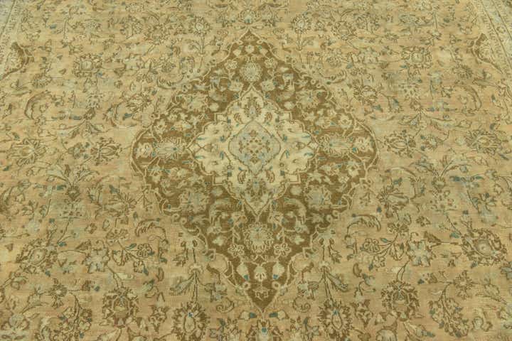 9' 8 x 12' 7 Hand Knotted Ultra Vintage Persian Wool Rug
