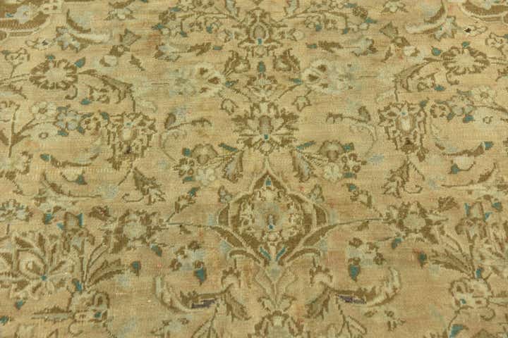 9' 8 x 12' 7 Hand Knotted Ultra Vintage Persian Wool Rug