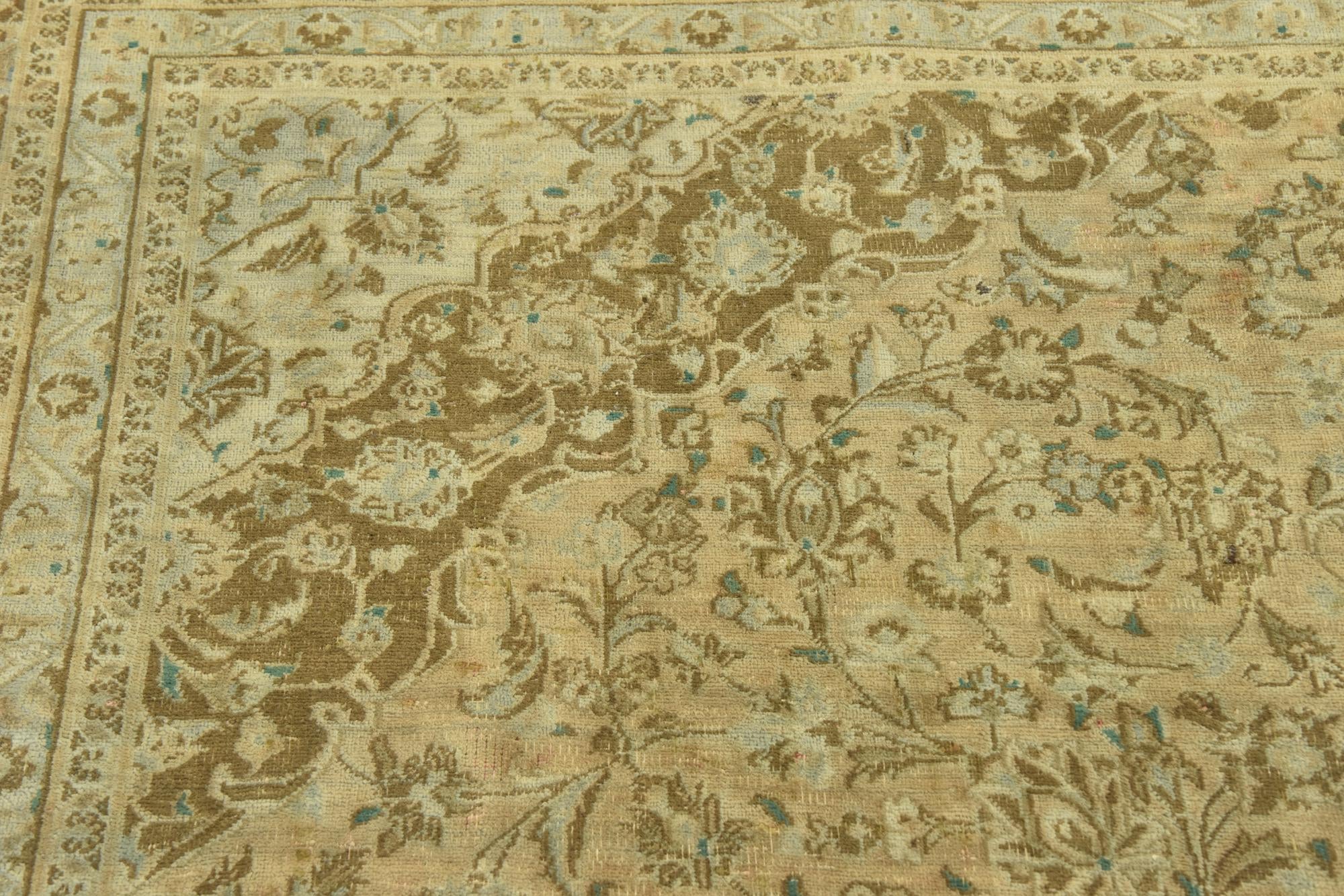 9' 8 x 12' 7 Hand Knotted Ultra Vintage Persian Wool Rug