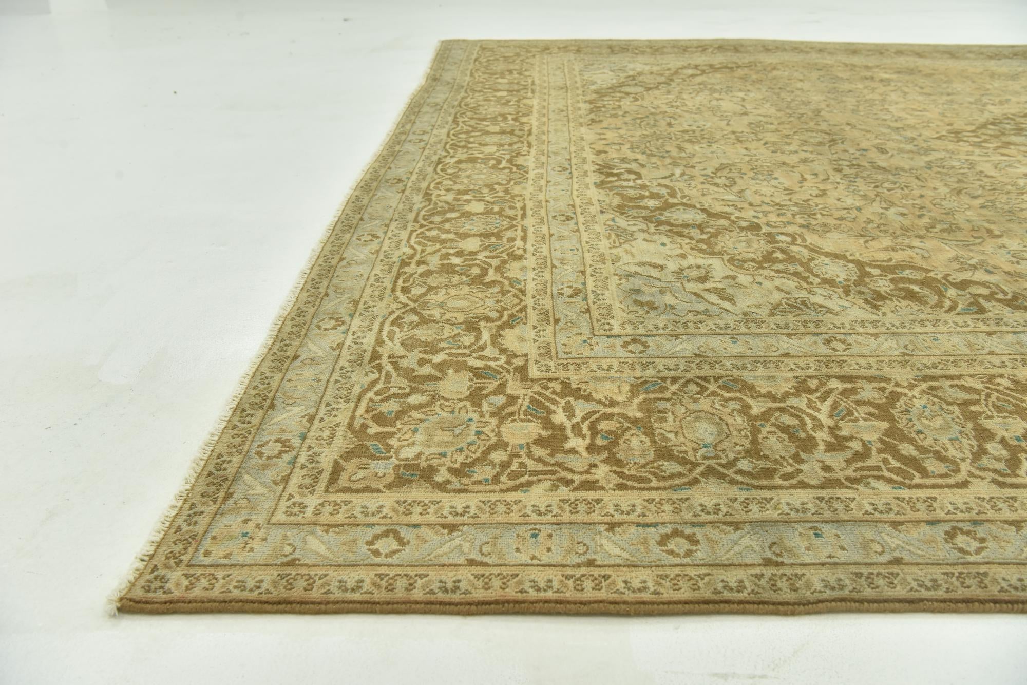 9' 8 x 12' 7 Hand Knotted Ultra Vintage Persian Wool Rug