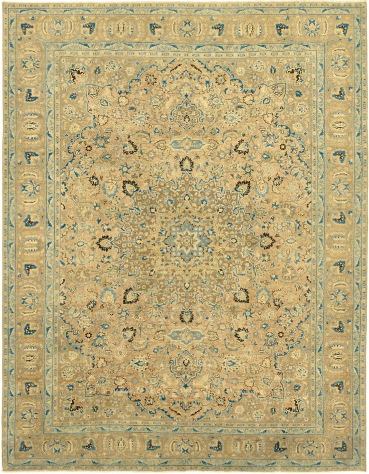 Detail image of 9' 6 x 12' 2 Hand Knotted Ultra Vintage Persian Wool Rug