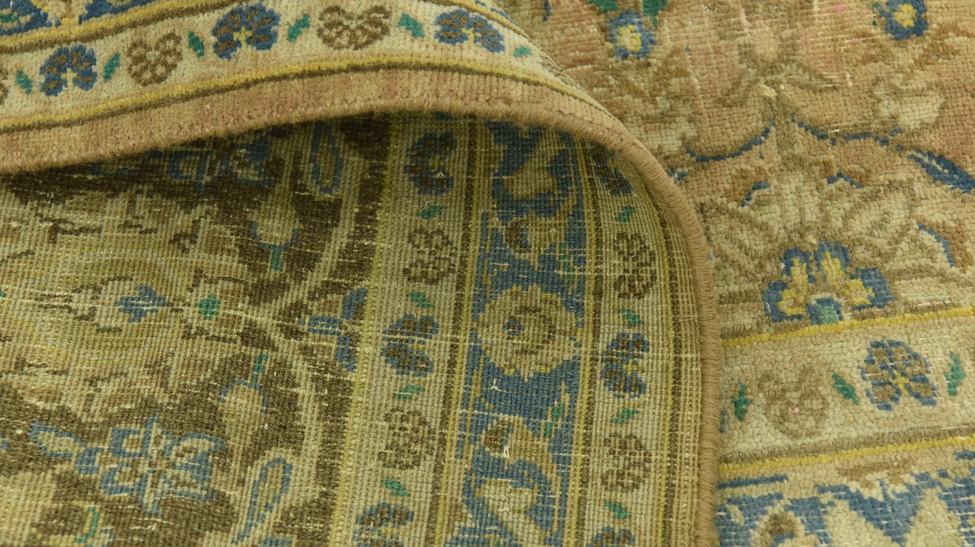 9' 4 x 12' 8 Hand Knotted Ultra Vintage Persian Wool Rug