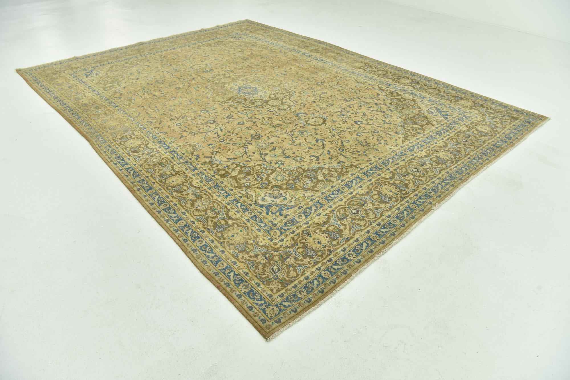9' 4 x 12' 8 Hand Knotted Ultra Vintage Persian Wool Rug