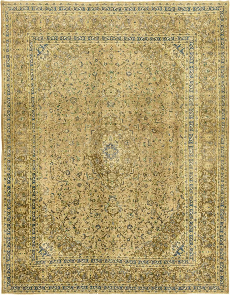 Detail image of 9' 4 x 12' 8 Hand Knotted Ultra Vintage Persian Wool Rug