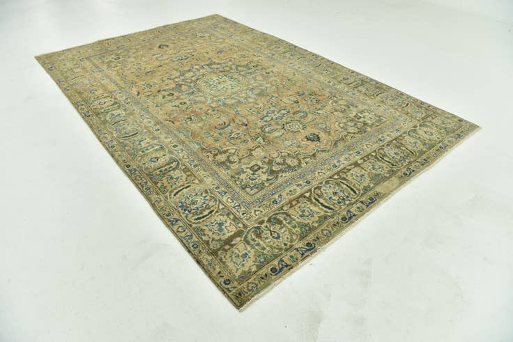 Detail image of 7' x 10' 8 Hand Knotted Ultra Vintage Persian Wool Rug