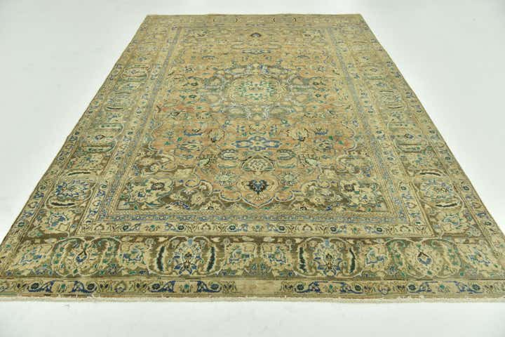 7' x 10' 8 Hand Knotted Ultra Vintage Persian Wool Rug