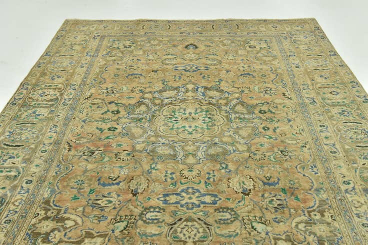 Detail image of 7' x 10' 8 Hand Knotted Ultra Vintage Persian Wool Rug