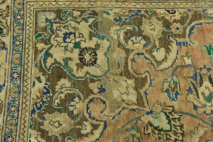Detail image of 7' x 10' 8 Hand Knotted Ultra Vintage Persian Wool Rug