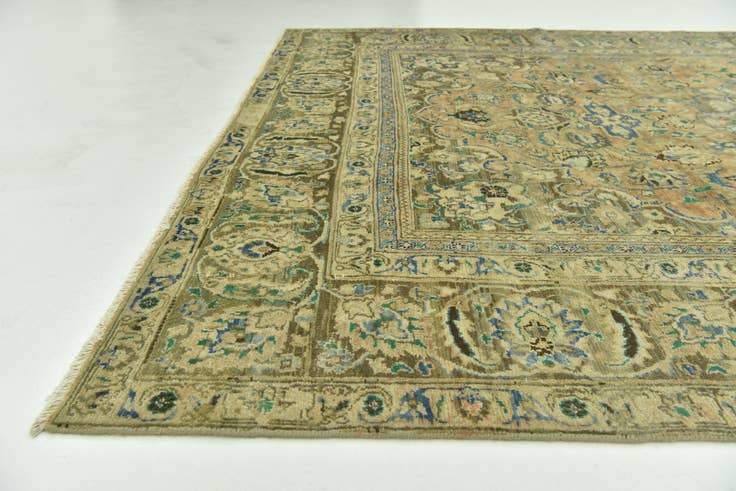 Detail image of 7' x 10' 8 Hand Knotted Ultra Vintage Persian Wool Rug