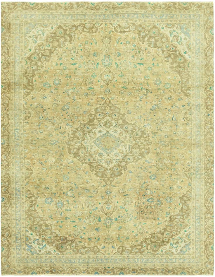 Detail image of 7' 9 x 11' 2 Hand Knotted Ultra Vintage Persian Wool Rug