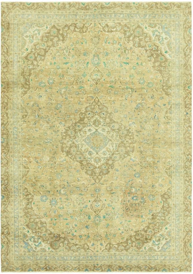 Detail image of 7' 9 x 11' 2 Hand Knotted Ultra Vintage Persian Wool Rug