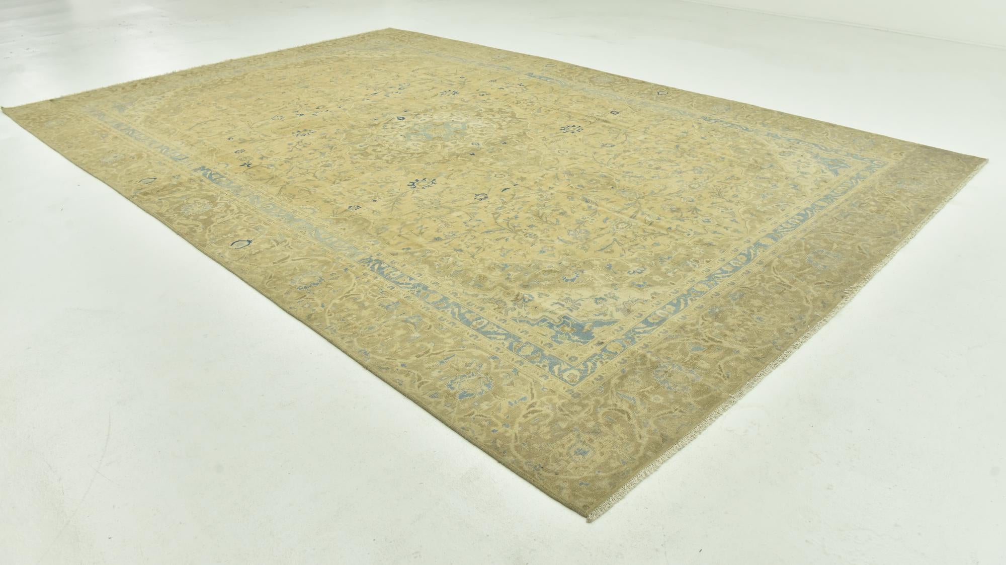 9' 5 x 14' 5 Hand Knotted Ultra Vintage Persian Wool Rug