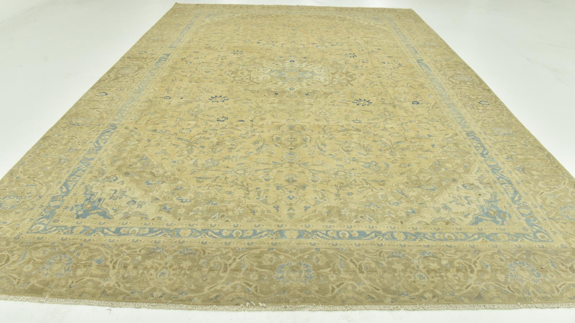 9' 5 x 14' 5 Hand Knotted Ultra Vintage Persian Wool Rug