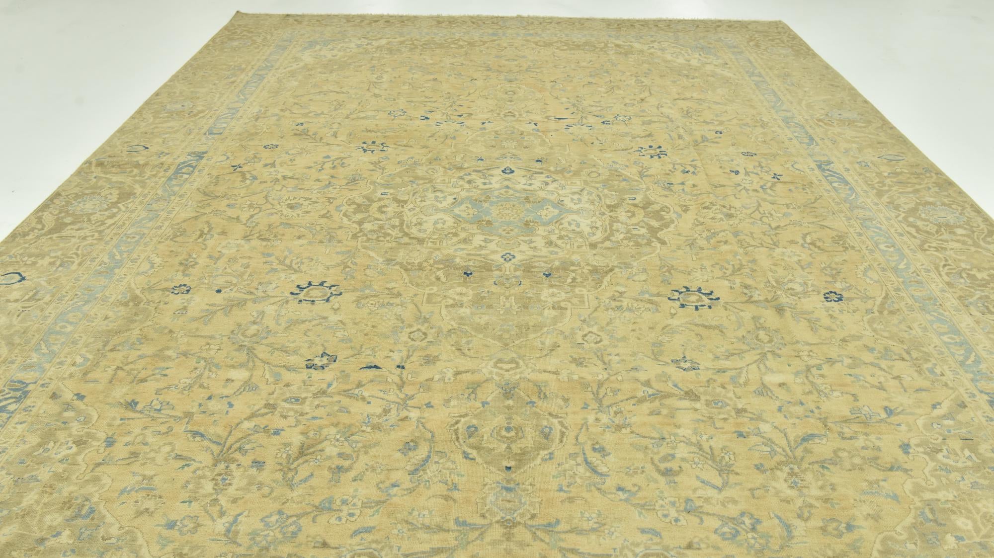 9' 5 x 14' 5 Hand Knotted Ultra Vintage Persian Wool Rug