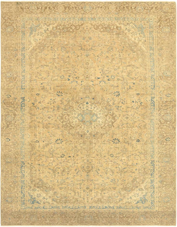 Detail image of 9' 5 x 14' 5 Hand Knotted Ultra Vintage Persian Wool Rug