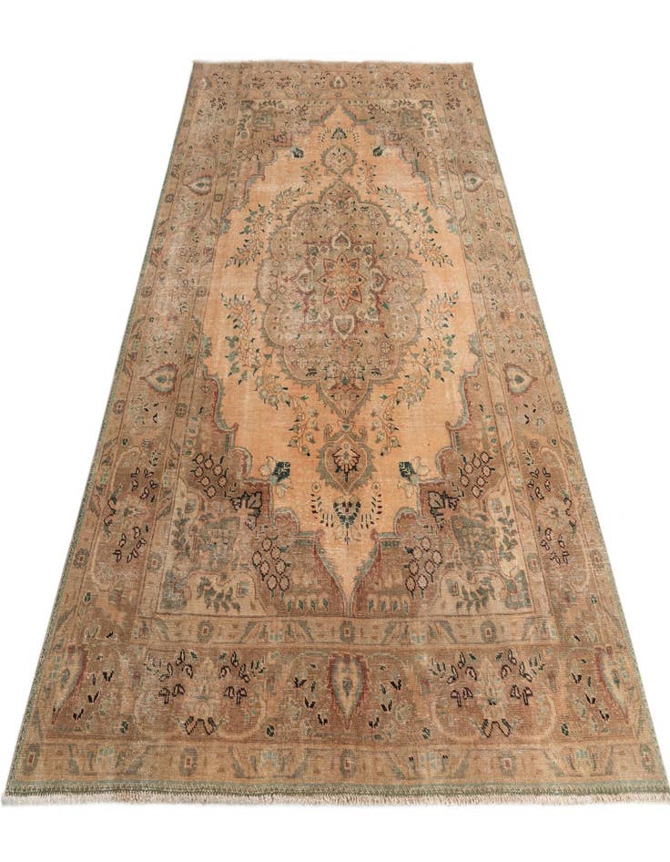 Detail image of 6' 7 x 9' 6  Hand Knotted Ultra Vintage Persian Wool Rug