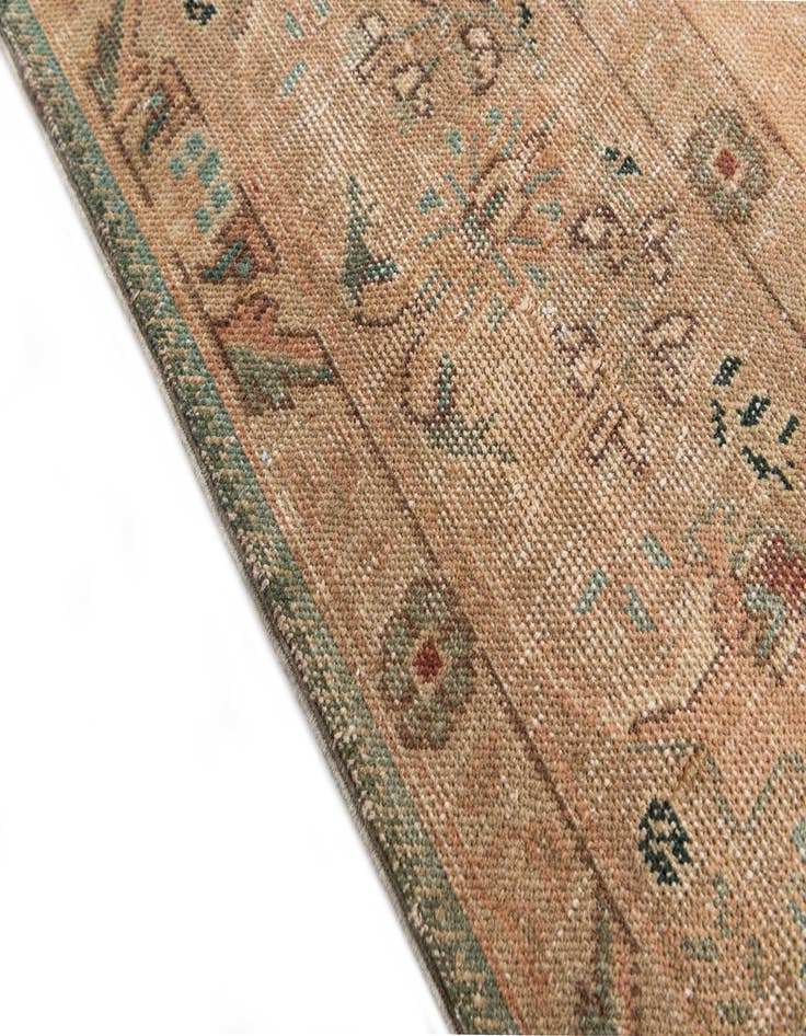 Detail image of 6' 7 x 9' 6  Hand Knotted Ultra Vintage Persian Wool Rug