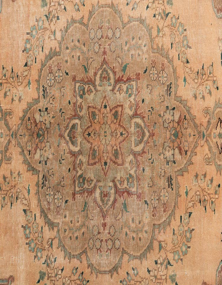Detail image of 6' 7 x 9' 6  Hand Knotted Ultra Vintage Persian Wool Rug