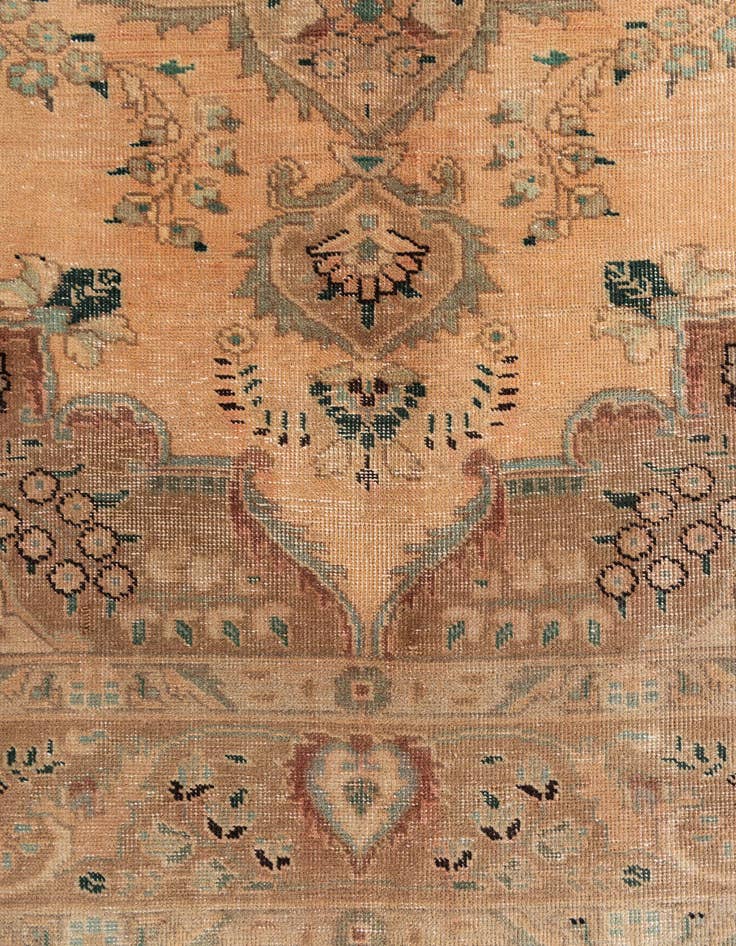 Detail image of 6' 7 x 9' 6  Hand Knotted Ultra Vintage Persian Wool Rug